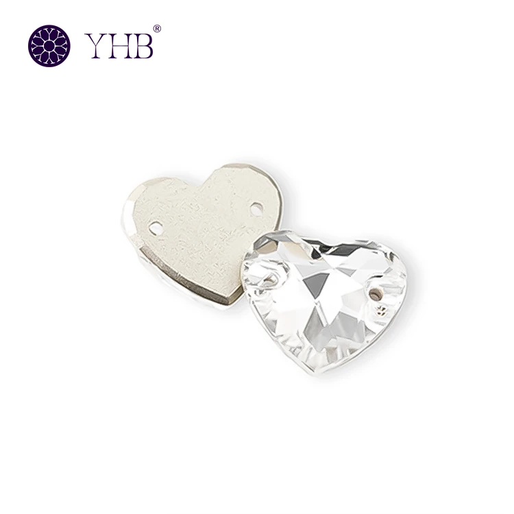 Fat Heart Hand Sewn Rhinestones Fat Heart Hand Sewn Rhinestones
