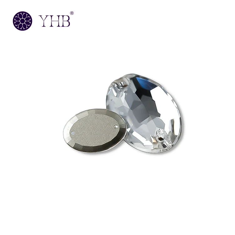 Yhb factory wholesale oval hand sew rhinestones H3210 multi colors glass crystal sew on stones Yhb factory wholesale oval hand sew rhinestones H3210 multi colors glass crystal sew on stones