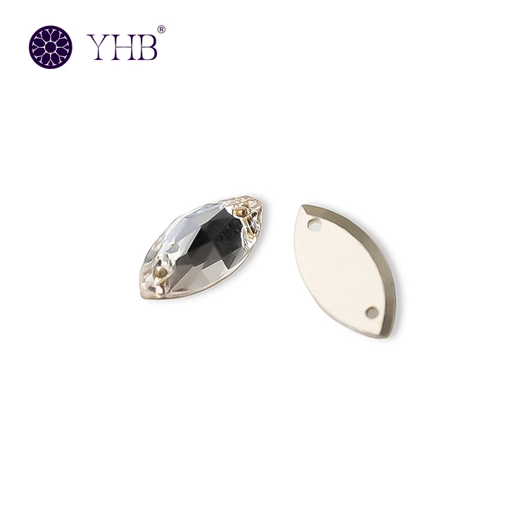 YHB Factory Wholesale H3223 Marquise Hand Sew Rhinestones Flat Two Hole Sew On Glass Crystals Rich Color Options YHB Factory Wholesale H3223 Marquise Hand Sew Rhinestones Flat Two Hole Sew On Glass Crystals Rich Color Options