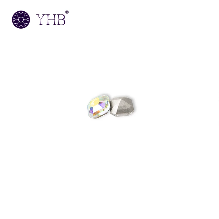 YHB brand Point back faceted glass fancy stones for hotfix transfer apparel decoration YHB brand Point back faceted glass fancy stones for hotfix transfer apparel decoration