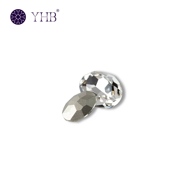 Multi-facet oval cut hotfix crystal stones bulk for apparel heat transfer decoration supplies Multi-facet oval cut hotfix crystal stones bulk for apparel heat transfer decoration supplies