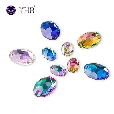 Oval Hand Sewn Rhinestones